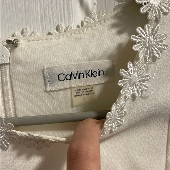 Calvin Klein Ivory Sleeveless Midi Dress - Picture 2 of 3